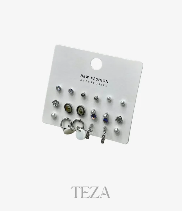 Gold Plated Pearl & AD Earrings Combo for girls Gold Plated Pearl & AD Earrings Combo for girls