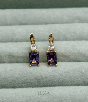 Purple Stud Earrings Purple Stud Earrings