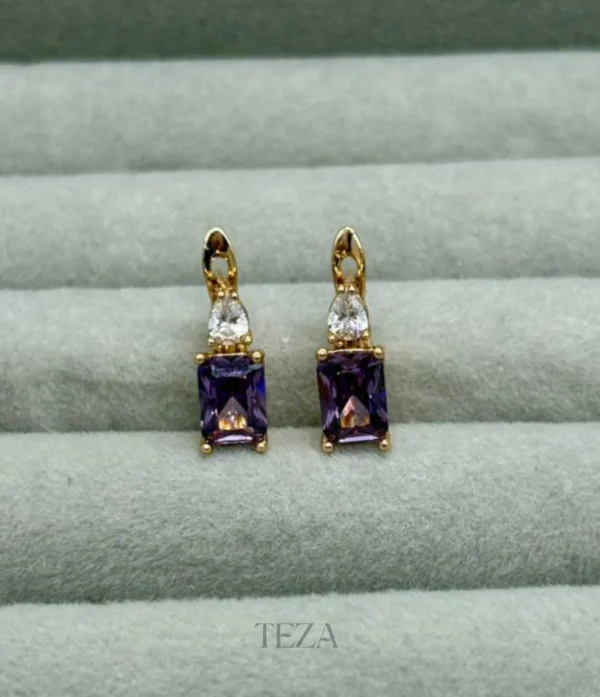 Purple Stud Earrings Purple Stud Earrings