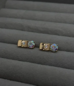 Rainbow Stud Earrings in Gold Rainbow Stud Earrings in Gold