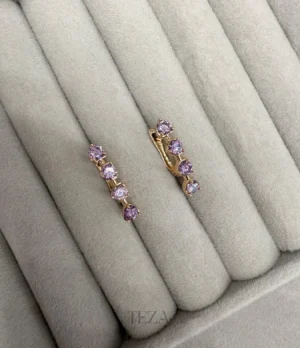 Unique Purple Scapolite Stone Earrings Unique Purple Scapolite Stone Earrings