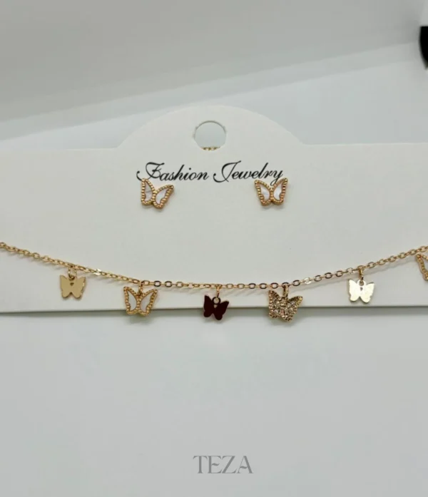 Butterfly Choker Necklace for Women | Elegant Gold-Plated Fashion Jewelry