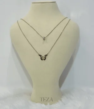 Butterfly & Crystal Pendant Necklace for womens Butterfly & Crystal Pendant Necklace for womens