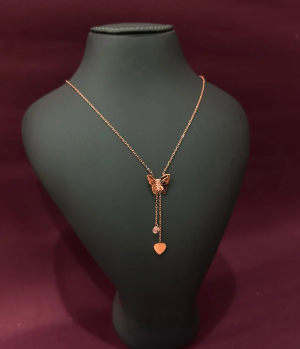 Butterfly & Heart Pendant Necklace Butterfly & Heart Pendant Necklace