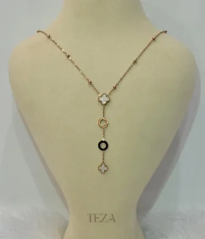 Double Circle & Clover Necklace for women Double Circle & Clover Necklace for women