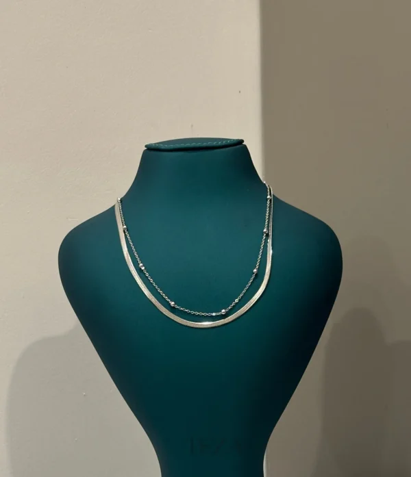 Double Layered Snake Chain Necklace for Women Double Layered Snake Chain Necklace for Women