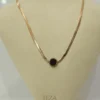 Elegant Black Stone Pendant Necklace