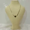 Elegant Black Stone Pendant Necklace for women