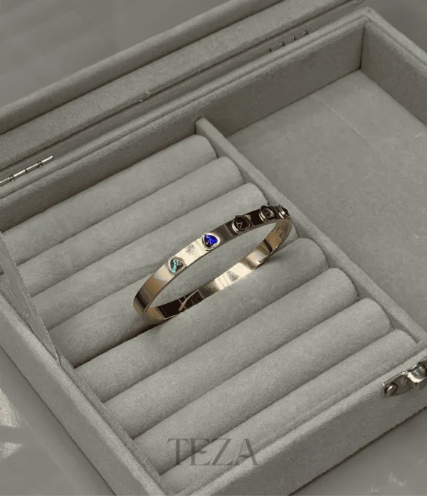 Gold Plated Multi-Color Gemstone Bangles – Elegant Bangle for Women