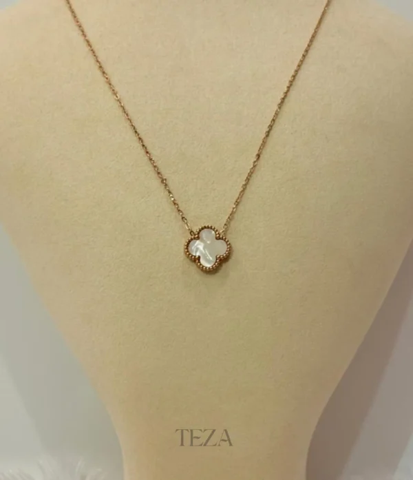 Rose Gold Clover Charm Necklace for girls Rose Gold Clover Charm Necklace for girls