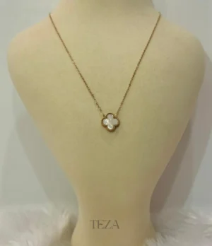 Rose Gold Clover Charm Necklace for women Rose Gold Clover Charm Necklace for women