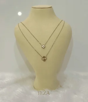 Rose Gold Double Clover Pendant Necklace for women Rose Gold Double Clover Pendant Necklace for women