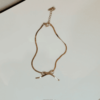 Stainless Steel Bow Bracelet for womens Stainless Steel Bow Bracelet – Dainty Adjustable Chain