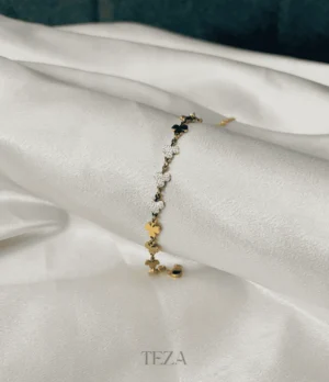 Stainless Steel Bracelet Dual tone Gold & White for womens Stainless Steel Bracelet Dual tone Gold & White – Dainty Fashion Jewelry