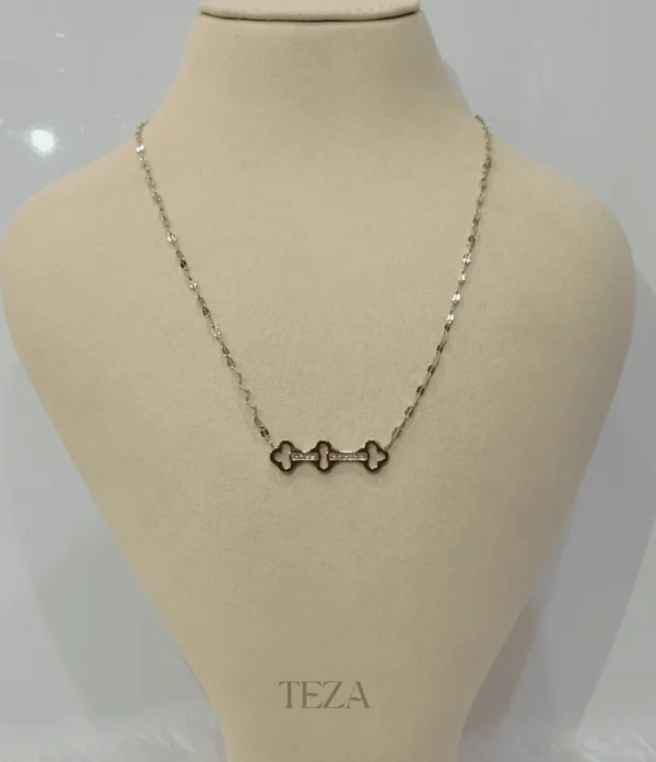 Stainless Steel Clover Pendant Necklace for women (2) Stainless Steel Clover Pendant Necklace for women