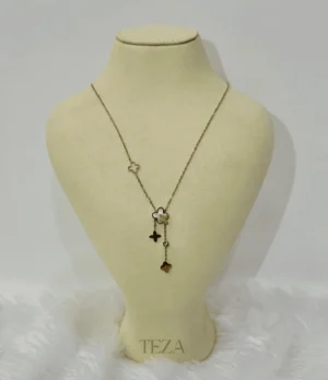 Stainless Steel Clover Pendant Necklace – Dainty Gold Chain for womens Stainless Steel Clover Pendant Necklace – Dainty Gold Chain for womens