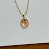 Women’s Stainless Steel Flower Necklace for women Women’s Stainless Steel Flower Necklace – Pink Enamel Pendant