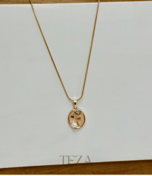 Women’s Stainless Steel Flower Necklace – Pink Enamel Pendant Women’s Stainless Steel Flower Necklace – Pink Enamel Pendant