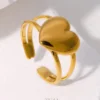 Anti-Tarnish Solid Heart Shape Adjustable Ring Anti Tarnish Solid Heart Shape Adjustable Ring