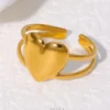 Anti-Tarnish Solid Heart Shape Adjustable Ring – Elegant Gold Plated Jewelry for Women Anti-Tarnish Solid Heart Shape Adjustable Ring – Elegant Gold Plated Jewelry for Women