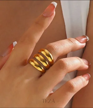 Dazzlyjewels Chunky Thick Rounds Rings For Girls & Women Dazzlyjewels Chunky Thick Rounds Rings For Girls & Women