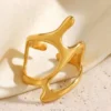 Geometric Chunky Adjustable Gold Plated Rings Geometric Chunky Adjustable Gold Plated Rings