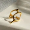 Geometric Chunky Adjustable Rings Gold Plated Minimalist Statement Finger Rings Geometric Chunky Adjustable Rings Gold Plated Minimalist Statement Finger Rings