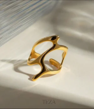 Geometric Chunky Adjustable Rings Gold Plated Minimalist Statement Finger Rings Geometric Chunky Adjustable Rings Gold Plated Minimalist Statement Finger Rings