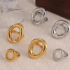 Korean Style Waterproof Non-Tarnish Rings – Elegant Stainless Steel Jewelry