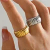 Stainless Steel Chunky Geometric Rings for Women – Bold & Modern Statement Jewelry Stainless Steel Chunky Geometric Rings for Women – Bold & Modern Statement Jewelry