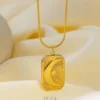 18K Gold Plated Sun & Moon Pendant Necklace – Celestial Jewelry Celestial Crescent 18K Gold Plated Moon & Sun Pendant Necklace for Women