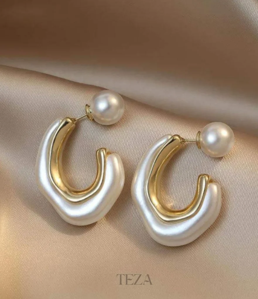 Fashion Jewelry Women Gold Toned Half Moon Shape Bali Clip-On Hoop Earrings – Trendy Gold Plated Hoops