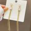 FashionAmora Korean Earrings Tassel Dangler for Women FashionAmora Korean Earrings Tassel Dangler for Women