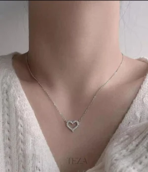 Heart Pendant for Women – Silver Cubic Zircon Pendant Heart Pendant for Women – Silver Cubic Zircon Pendant