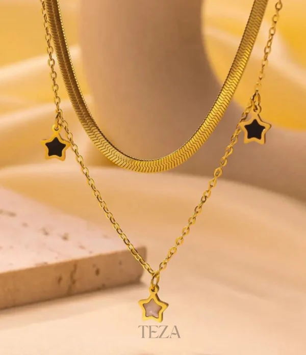 Multilayer Star Charm Necklace Stainless Steel Jewelry for girls Multilayer Star Charm Necklace Stainless Steel Jewelry for girls