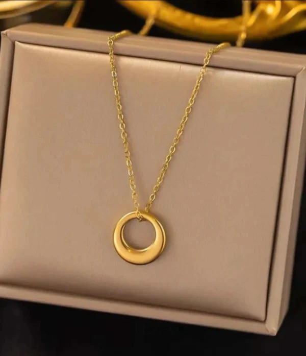 Stainless Steel Irregular Oval Hollow Circle Necklace – Non-Tarnish Pendant Necklace for Women Stainless Steel Irregular Oval Hollow Circle Necklace – Non-Tarnish Pendant Necklace for Women