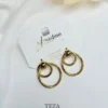 Premium Gold-Plated Double Hoop Earrings for Women