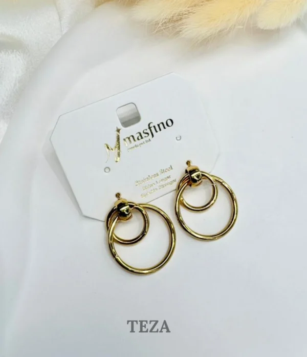 Premium Gold-Plated Double Hoop Earrings for Women