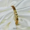 Premium Gold-Plated Greek Key Bangle Bracelet for Women Luxury Designer Kada