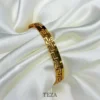 Premium gold-plated Greek key bangle bracelet for women