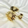 Sunflower Bangle & Ring Combo Set for Women Gold Floral Fashion Jewellery